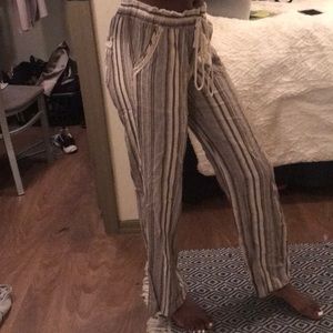 Striped loose pants